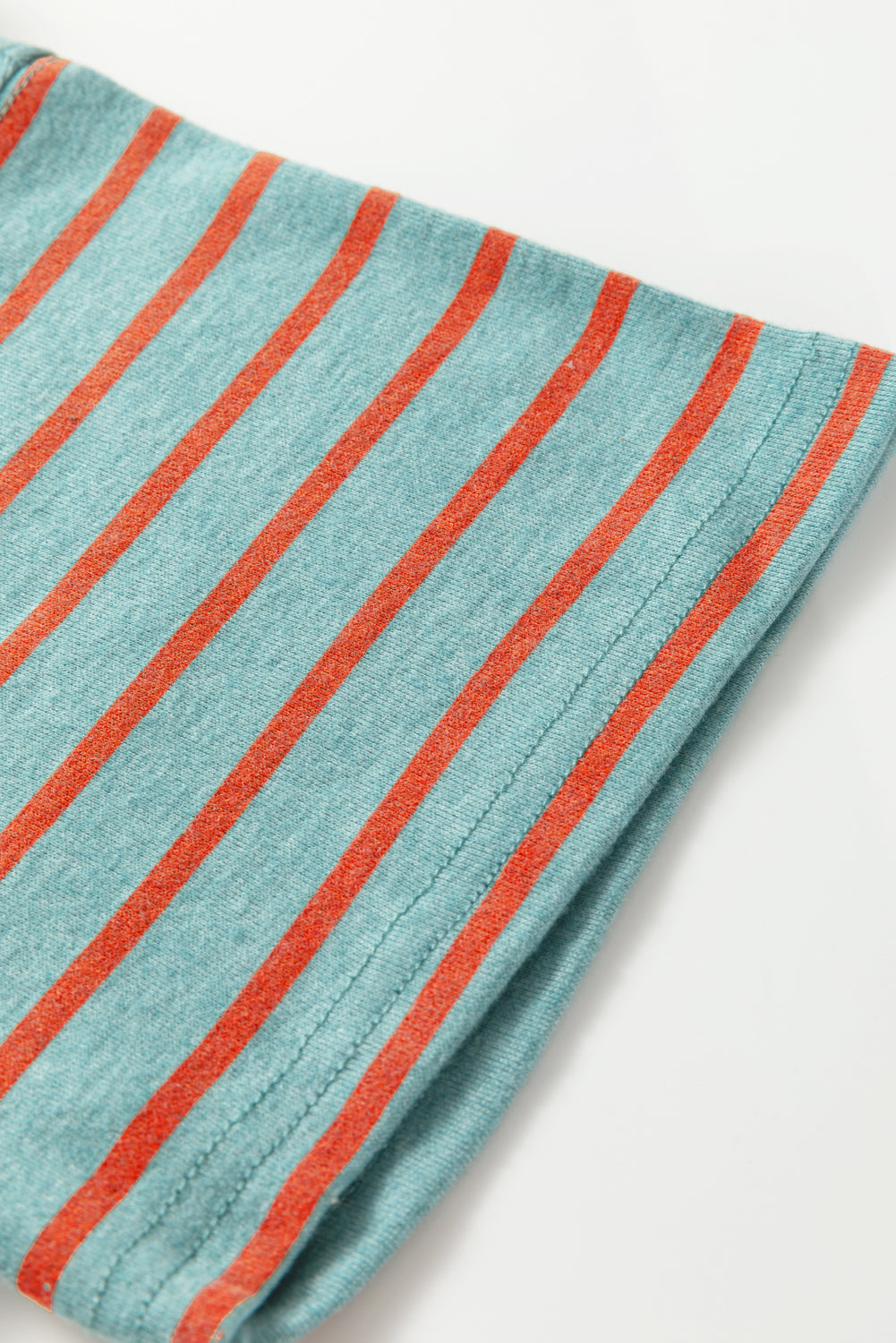 Red Dahlia Color Block Striped Detail Loose T Shirt