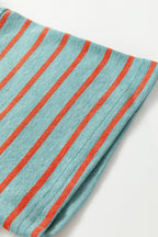 Red Dahlia Color Block Striped Detail Loose T Shirt