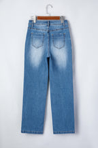 Myosotis Acid Washed Straight Leg Full Length Casual Jeans Myosotis 75%Cotton+23%Polyester+2%Elastane