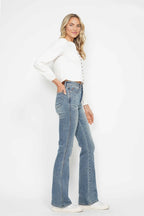 Judy Blue Tummy Control Back Embroidered Pocketed Bootcut Jeans 88783 - 3 Inseams