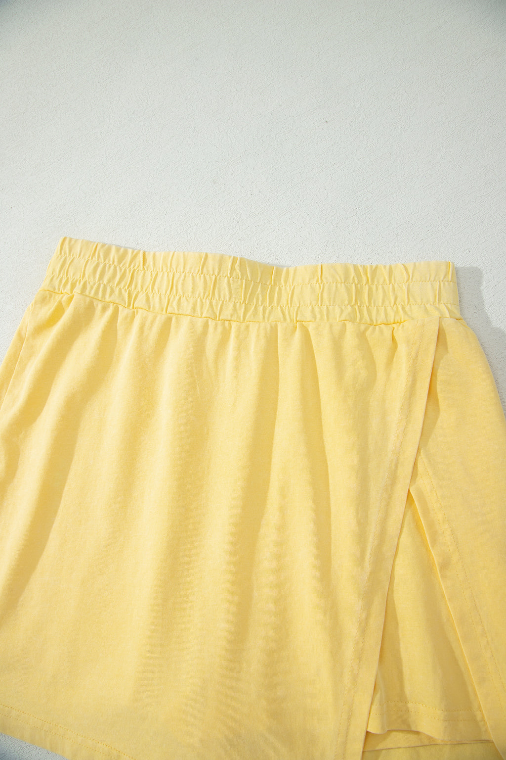 Myosotis 2 Pieces Mineral Wash Cotton Tank Top Lined Split Skort Set