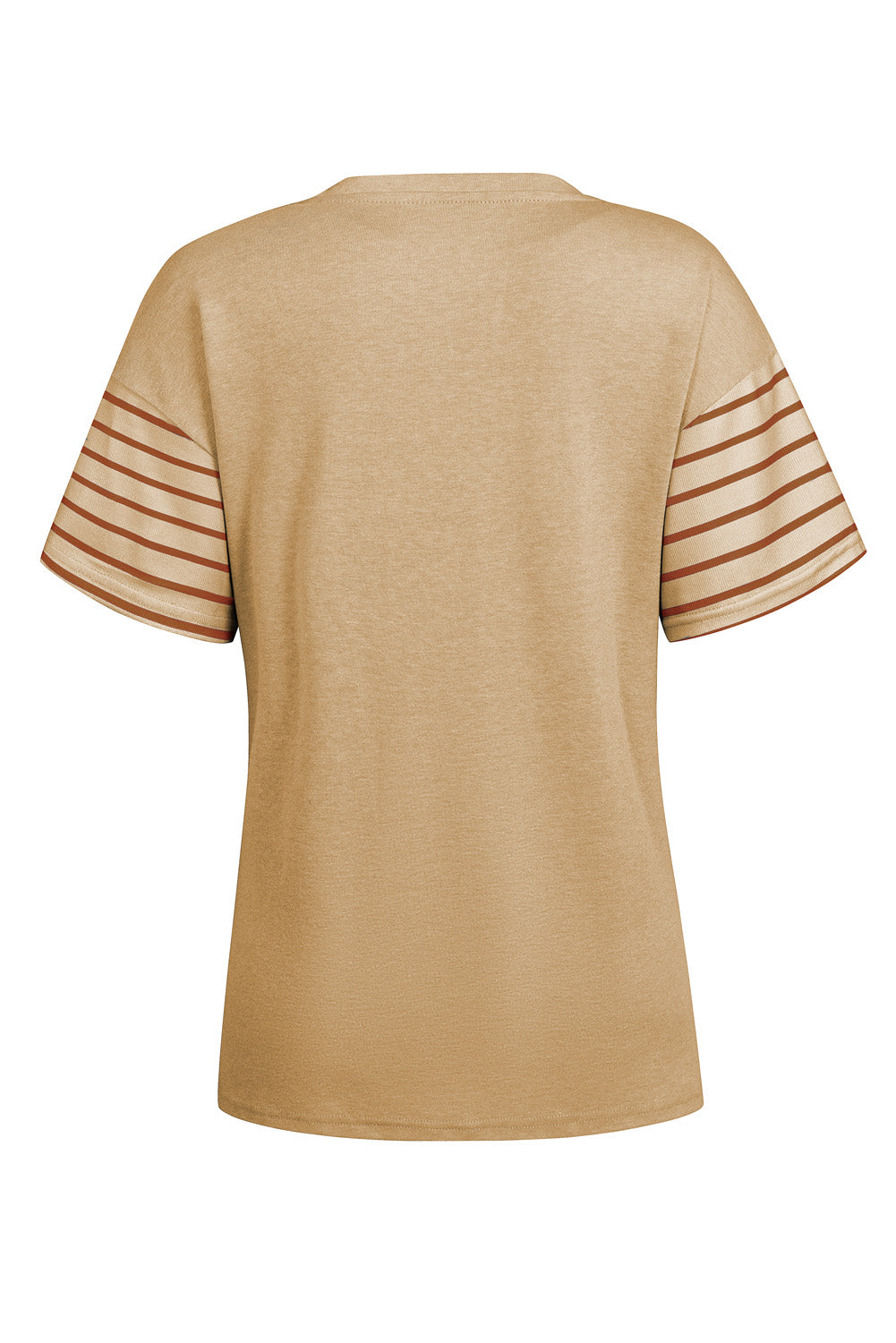 Red Dahlia Color Block Striped Detail Loose T Shirt