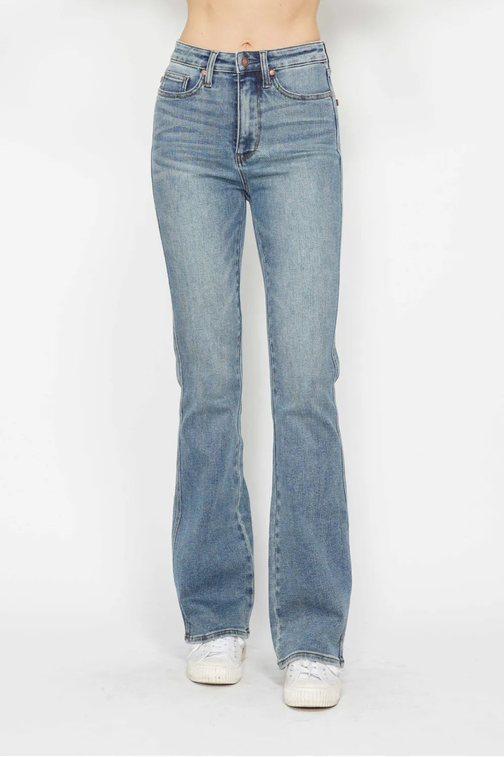 Judy Blue Tummy Control Back Embroidered Pocketed Bootcut Jeans 88783 - 3 Inseams LONG INSEAM