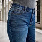 Judy Blue Mid Rise Embroidered Repair Patch Vintage Boyfriend Denim Jeans 881071