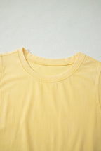 Myosotis 2 Pieces Mineral Wash Cotton Tank Top Lined Split Skort Set