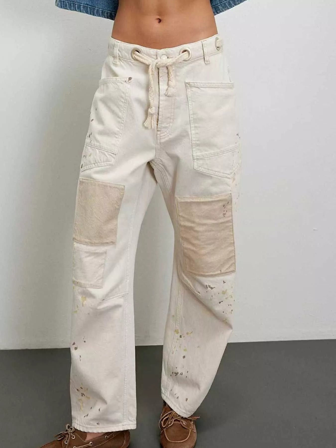 Washed Relaxed Fit Jeans White