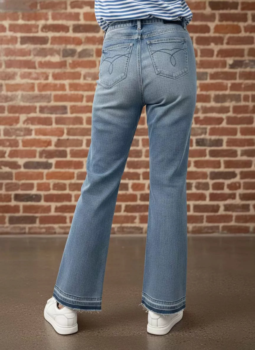 Judy Blue Mid Rise Slim Bootcut Tummy Control Release Hem Jeans 881056