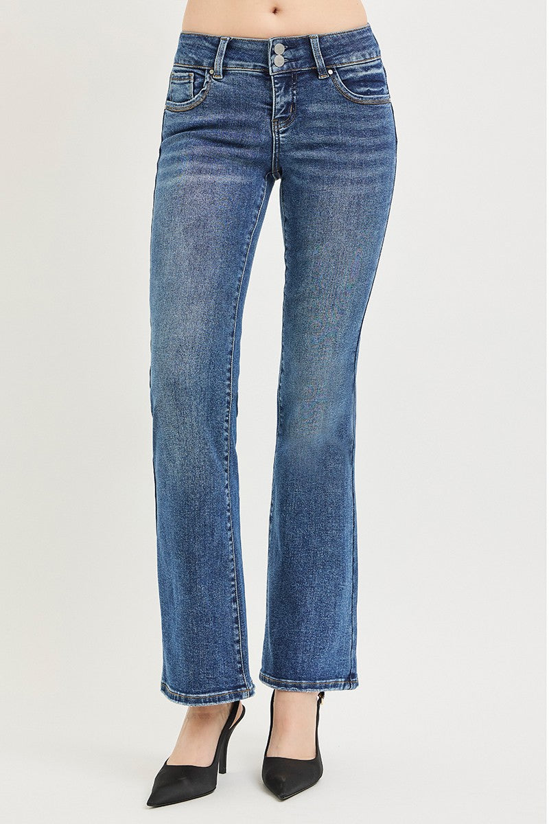 RISEN Tummy Control Low Rise Bootcut Jeans MEDIUM