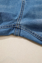 Myosotis Acid Washed Straight Leg Full Length Casual Jeans