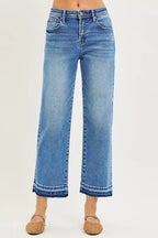 RISEN Full Size Slouchy Cropped Boyfriend Jeans Plus Size MEDIUM