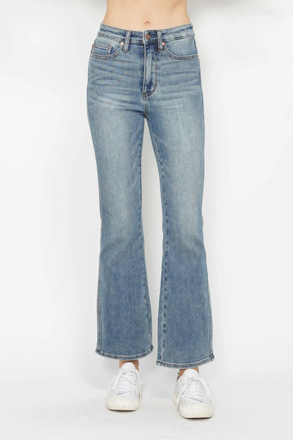 Judy Blue Tummy Control Back Embroidered Pocketed Bootcut Jeans 88783 - 3 Inseams SHORT INSEAM