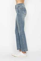 Judy Blue Tummy Control Back Embroidered Pocketed Bootcut Jeans 88783 - 3 Inseams